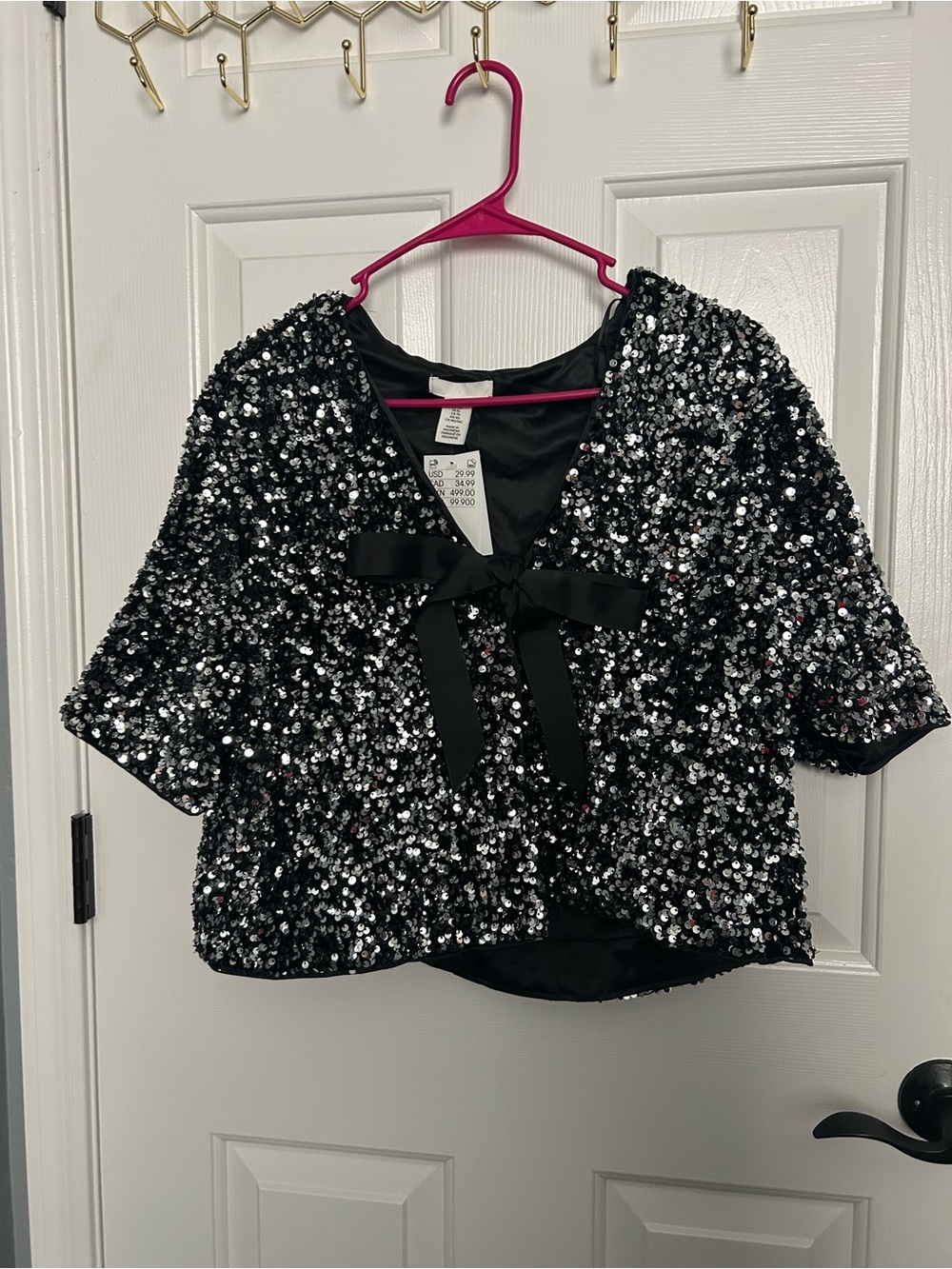 H&M sequin bolero